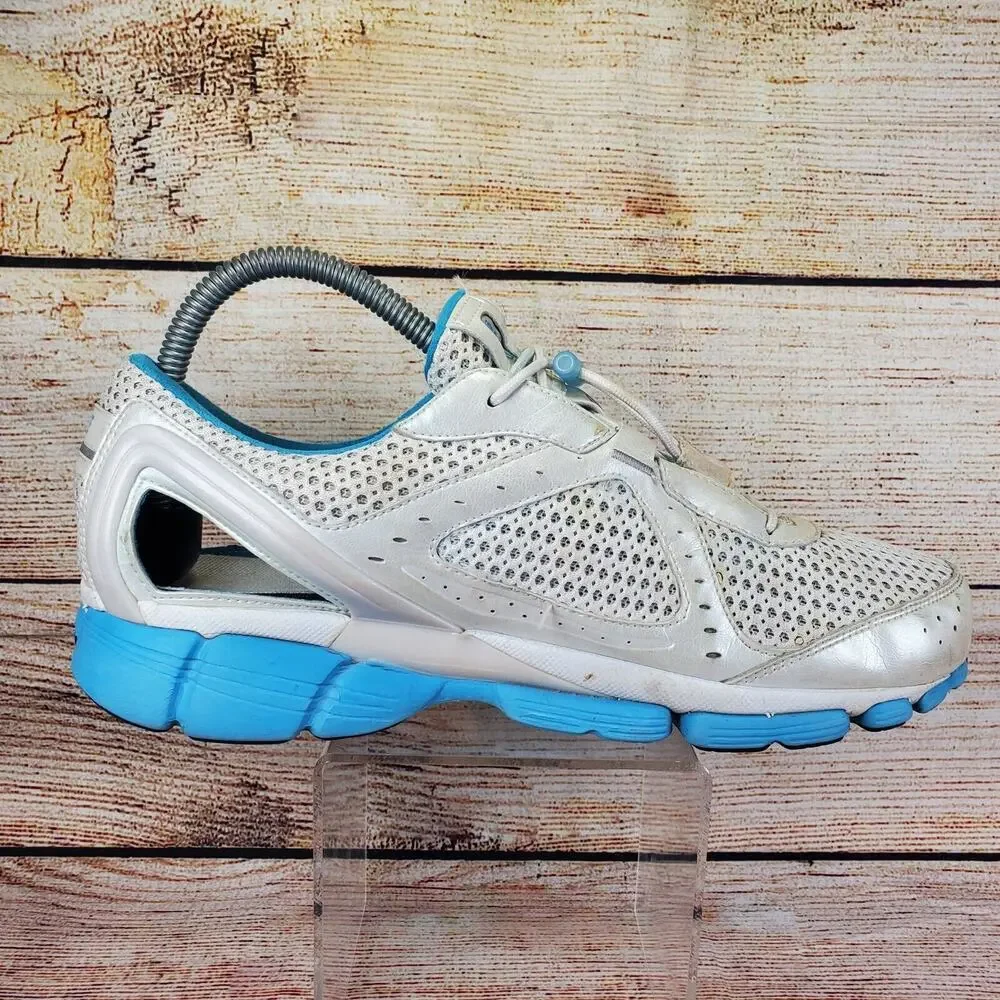 Nike Sneakers Silver Blue Mesh Zoom Air Hot Shot Dynamic Heel Running Women's 8